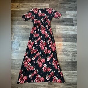 Black floral boutique dress